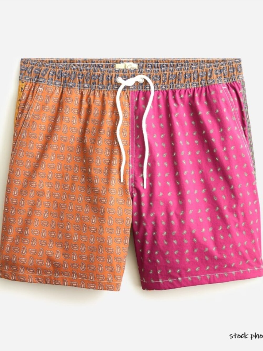 J.Crew Multi Color Paisley Print 6" Stretch Swim Trunk Shorts NWT